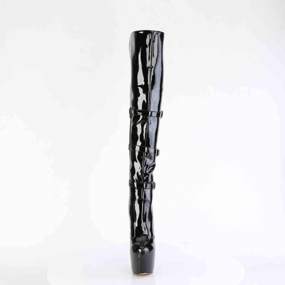 Pleaser - JUBILANT-3018 Plateau overknee Laarzen - Zwart